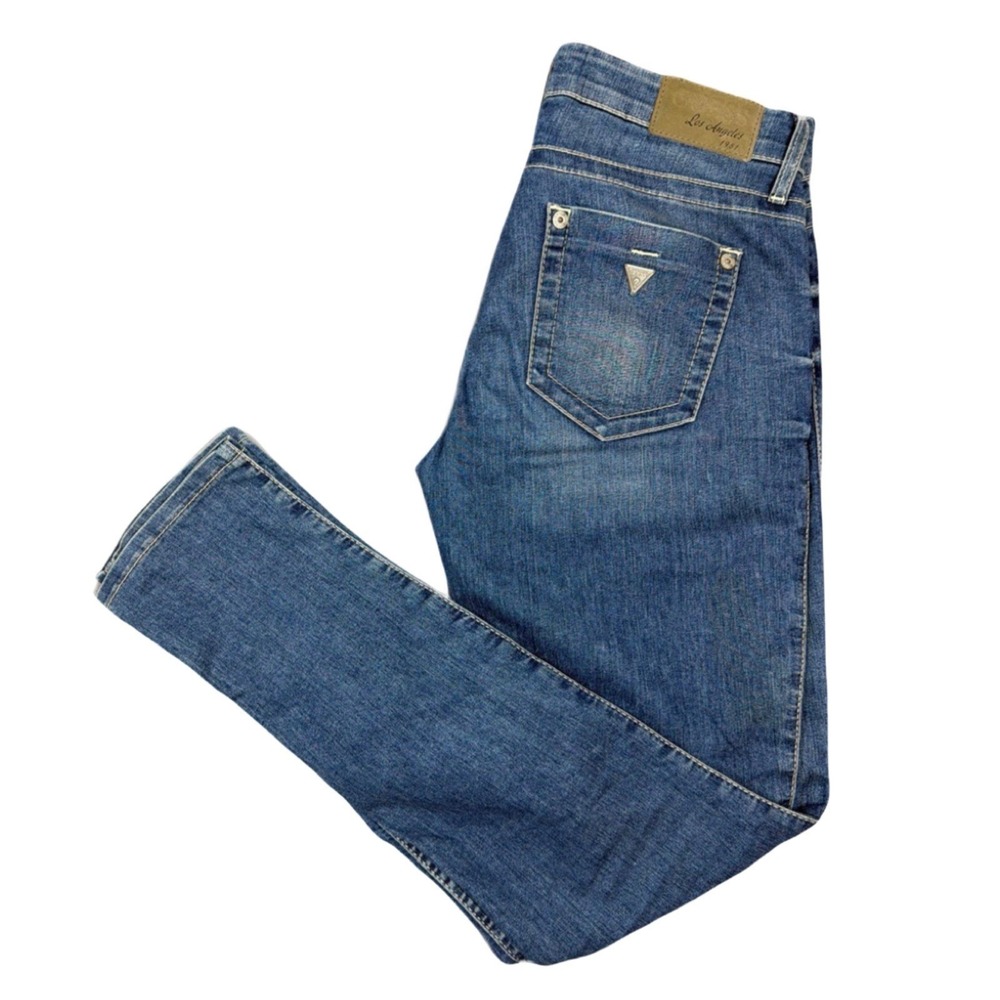 Guess Power Ultra Skinny Low-Rise Jeans‎ Womens 29x30 Medium Wash Blue Denim - Picture 2 of 16